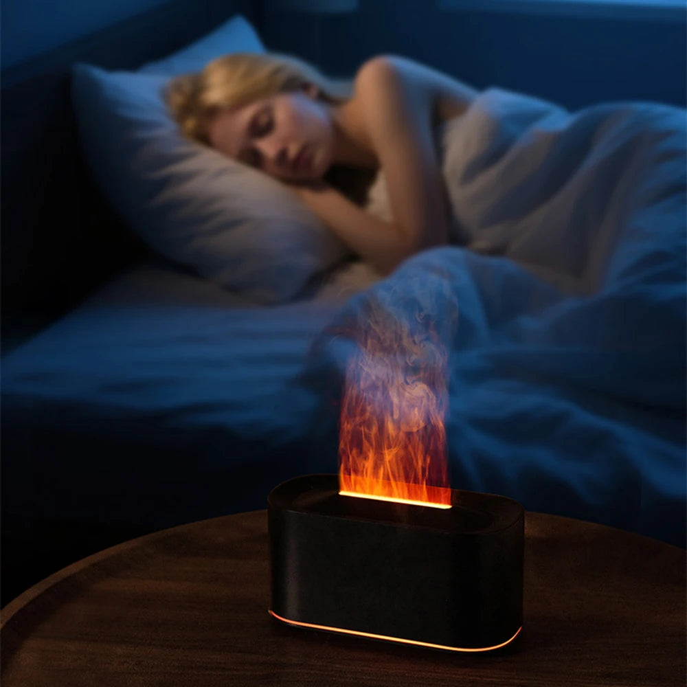 Humidificador de aroma con efecto llama